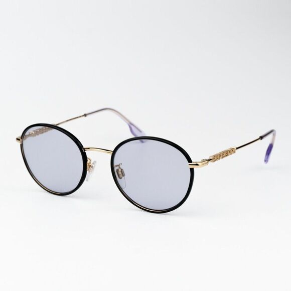 NEW Burberry BE3148D 10171A Black Gold Lillac Oval Unisex Sunglasses BE 3148D - Picture 1 of 10